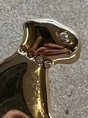 Leopard Gold Tone Pin Brooch